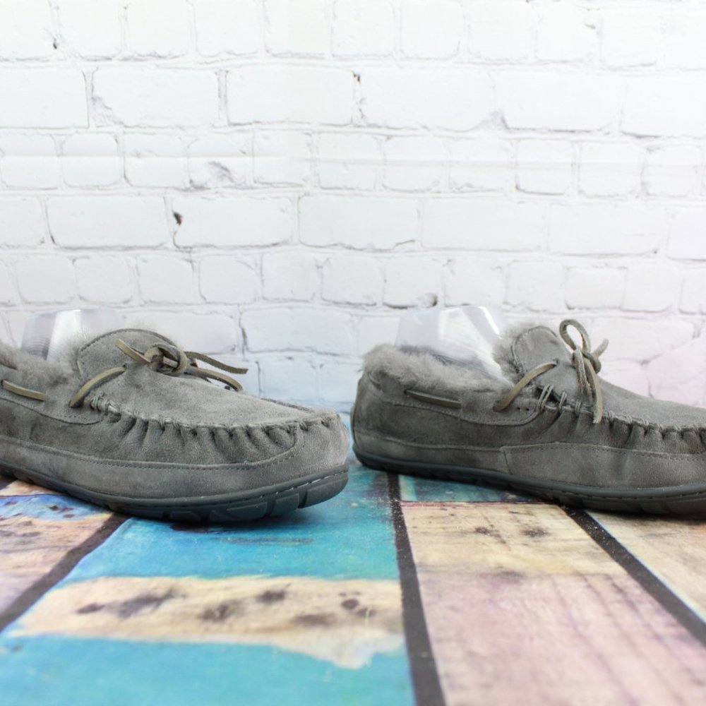 LL BEAN Shearling Lined Mocs Slippers Size 10 M - Picture 3 of 9